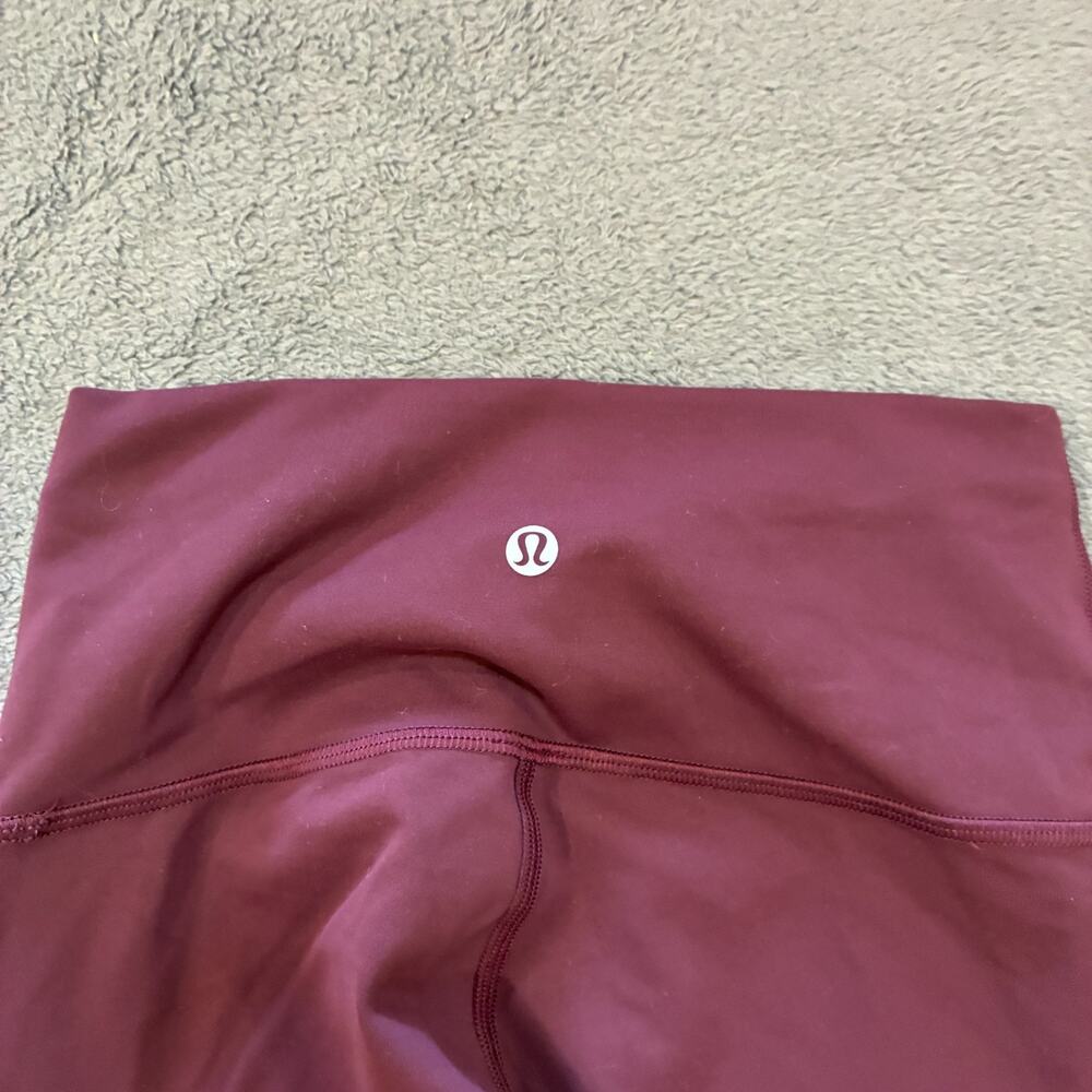 Lululemon Align Burgundy Athletic High Rise Wide Waistband Leggings Women's Sz 4 - Picture 3 of 8